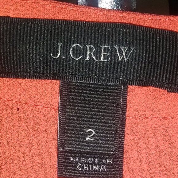 J. Crew Orange sleeveless blouse. - Picture 3 of 4